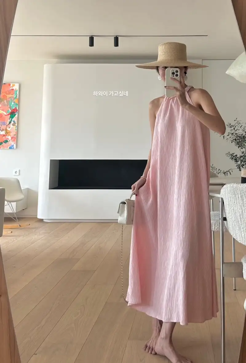 3 ألوان المرأة الصيف حمالة فستان طويل أنيق 2025 قبالة الكتف الرسن طويل ميدي فساتين عطلة الملابس النسائية (ww1550 #1