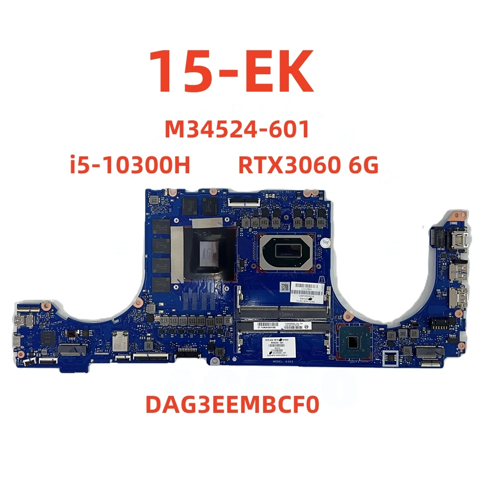 

Материнская плата ноутбука M34524-601 DAG3EEMBCF0 для HP 15-EK с SRH84 i5-10300H GN20-E3-A1 RTX3060 6G текст ОК