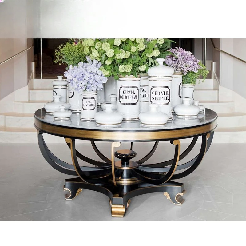 

Villa furniture, hotel public flower table, European flower table