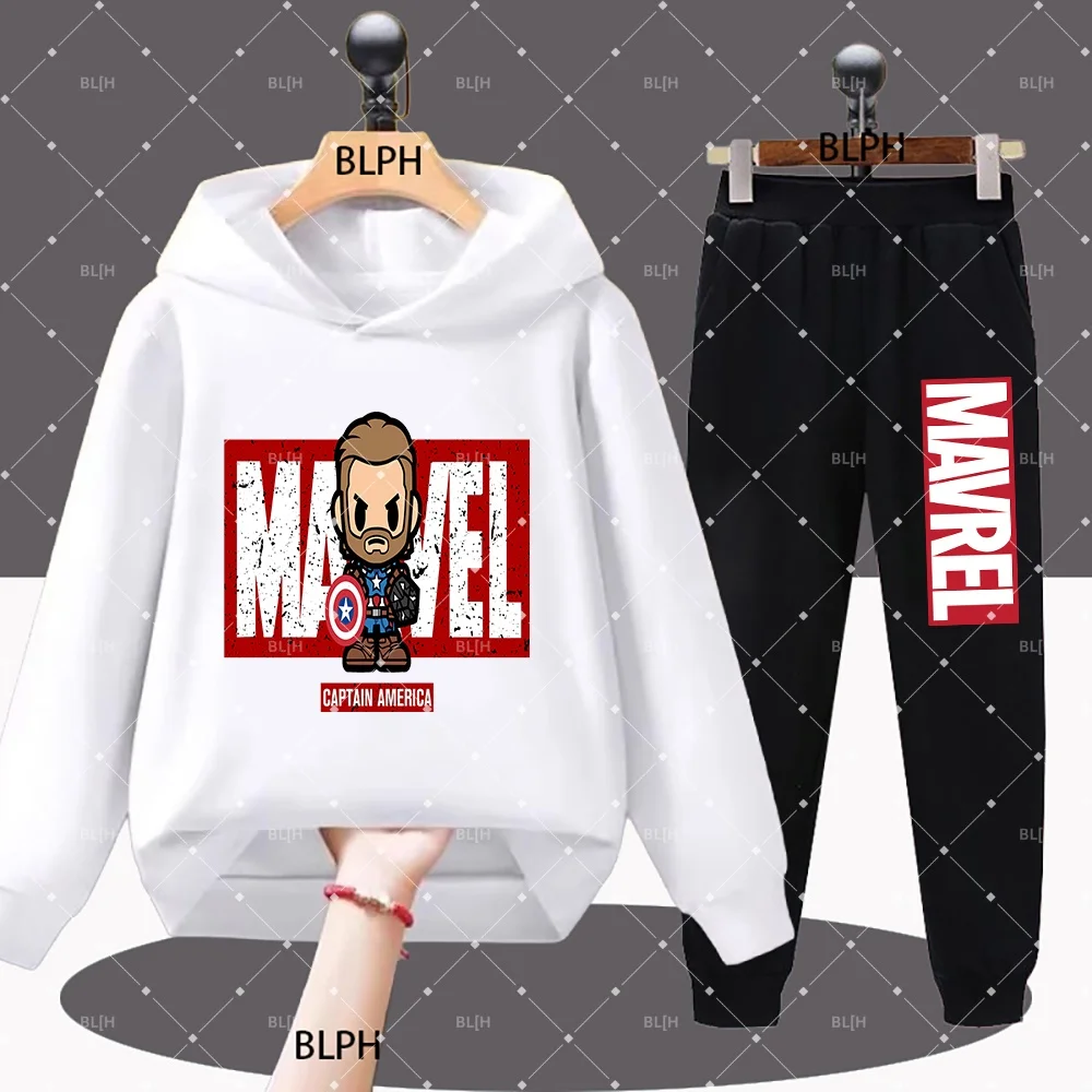 

Милый детский комплект с капюшоном и принтом Чиби-Спайдермена, лицензированный детский комплект из толстовки и брюк Marvel, идеально подходит для юных фанатов Спайди.