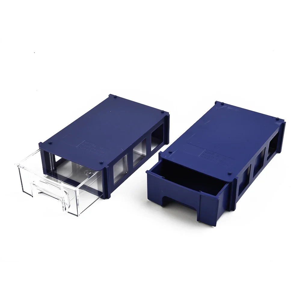 Scatola portaoggetti per contenitori scatole portaoggetti impilabili in plastica facili da installare viti per componenti trasparenti da 140*85*40mm