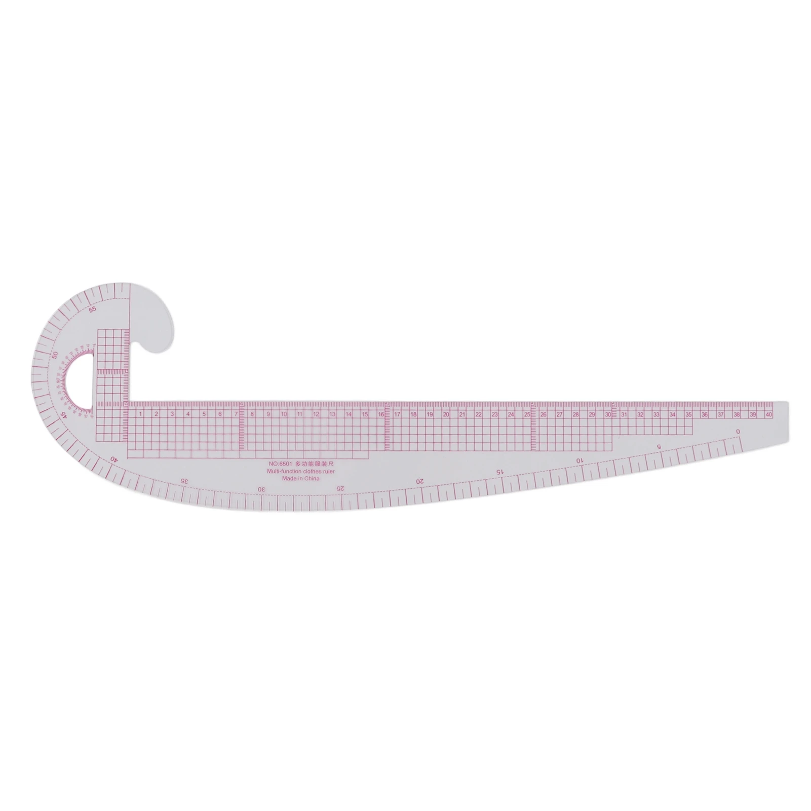 58cm 6501 Curved Ruler High Accuracy Transparent Body Plastic Curved Ruler Sewing for Sewing Pattern Design