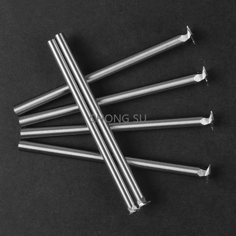 1-10 Stück HSS Multi-Blatt Fräsen Schneidmesser Schaft für Dremel Präzisionswerkzeuge Holzschnitzerei 2,35/3/4/5/6/8/10/12 mm 2,35/3/4/6 mm