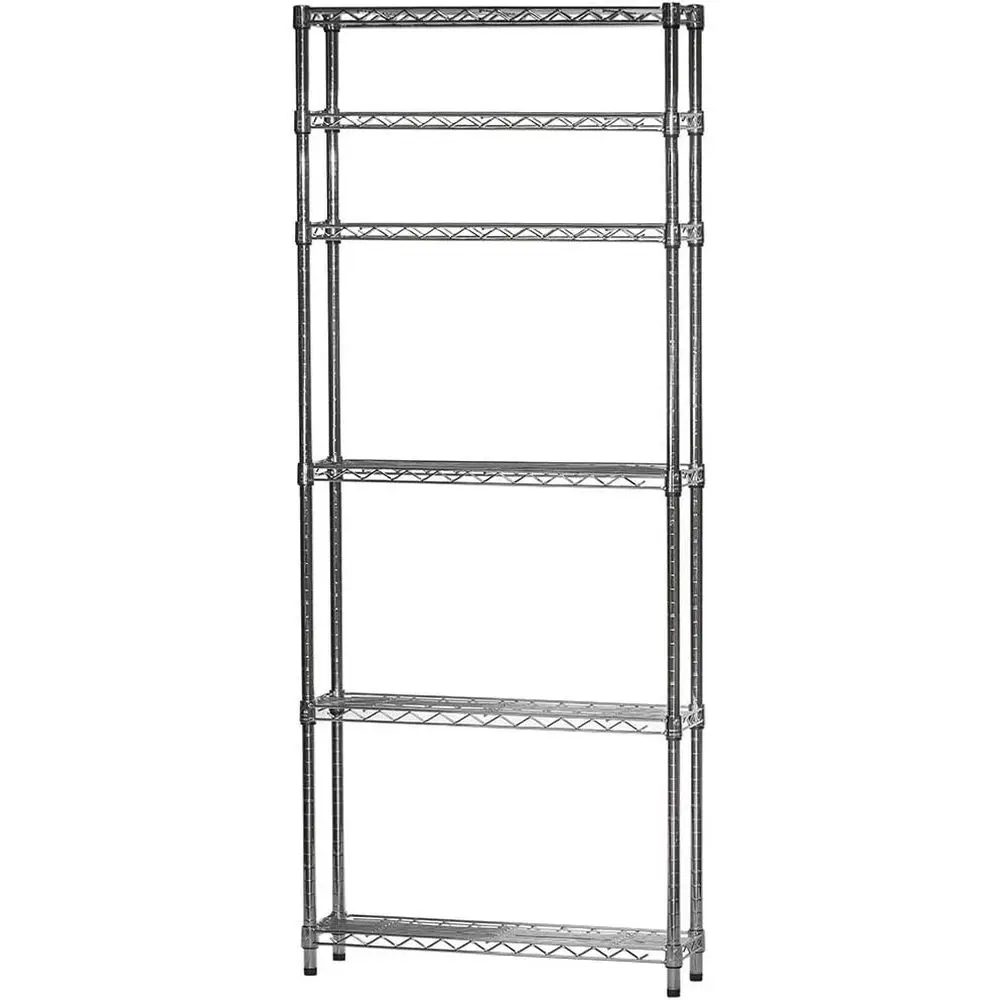

6-Tier 8 Deep 30 Wide 84 High Chrome Wire Shelving, 800 lbs Capacity