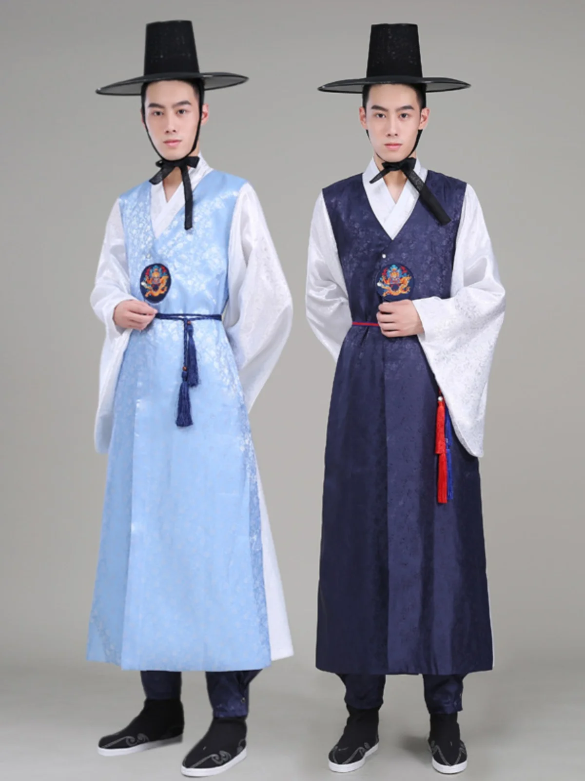 

2025 New Fashionable Korean Traditional Costume Male Dance Performance Clothes Stage Performance Outfit Large Long Jin Hanfu