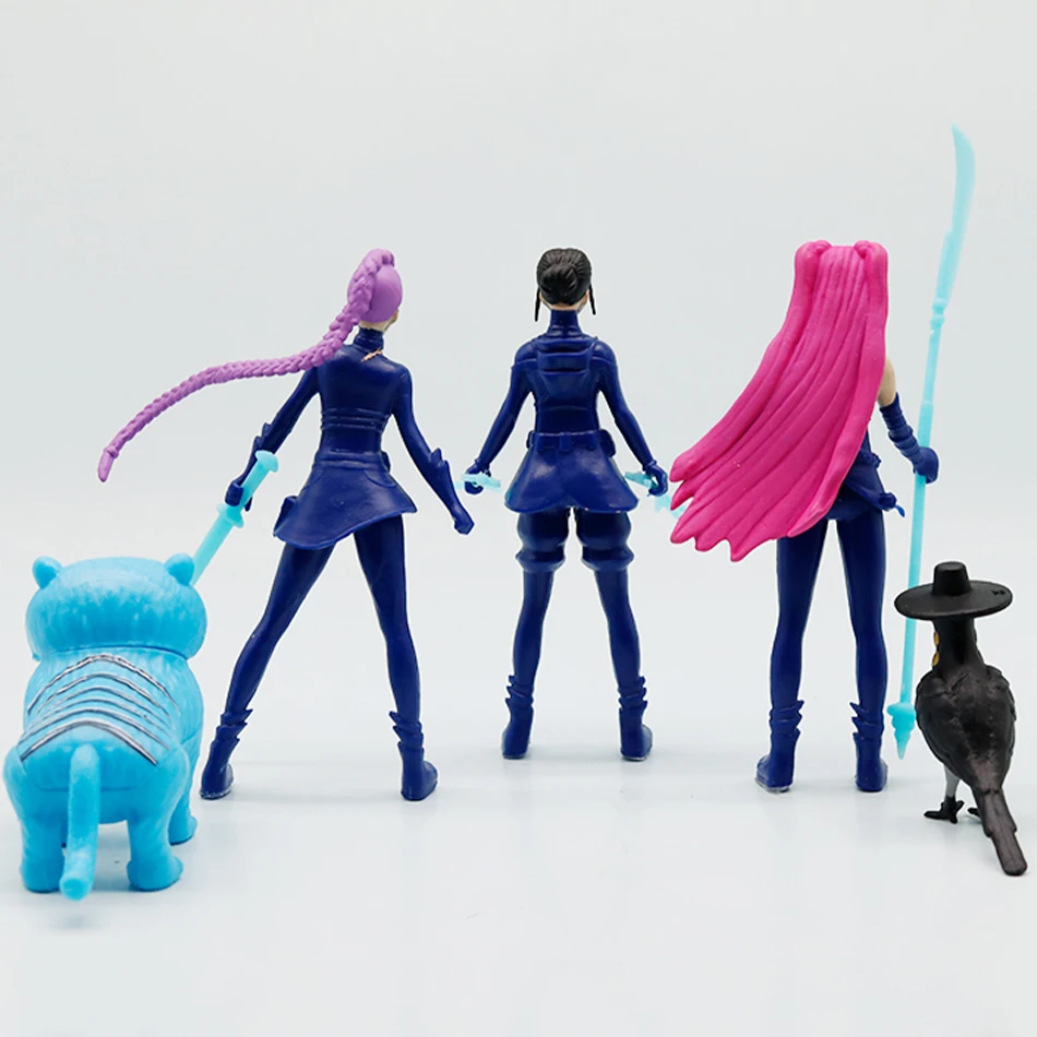 2025 Anime Kpop Demon Hunters Figure Rumi Mira Zoey Derpys Tiger Figurine Toy Cute Desk Decoration Statues Ornament Kid Gifts image 3