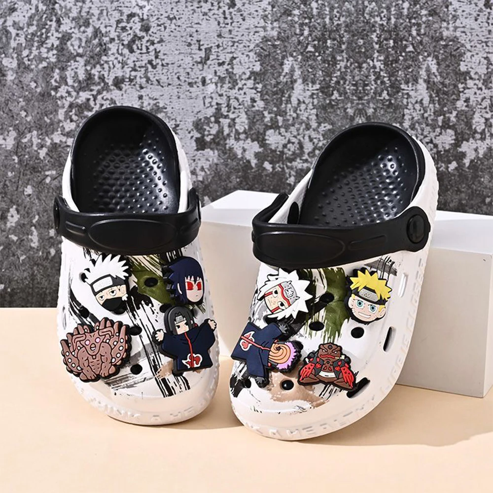 Anime Naruto Children Clogs Sandals Cartoon Decor Boys Summer Slipon Slippers Non Slip Breathable Beach Water Shoes Garden Shoes