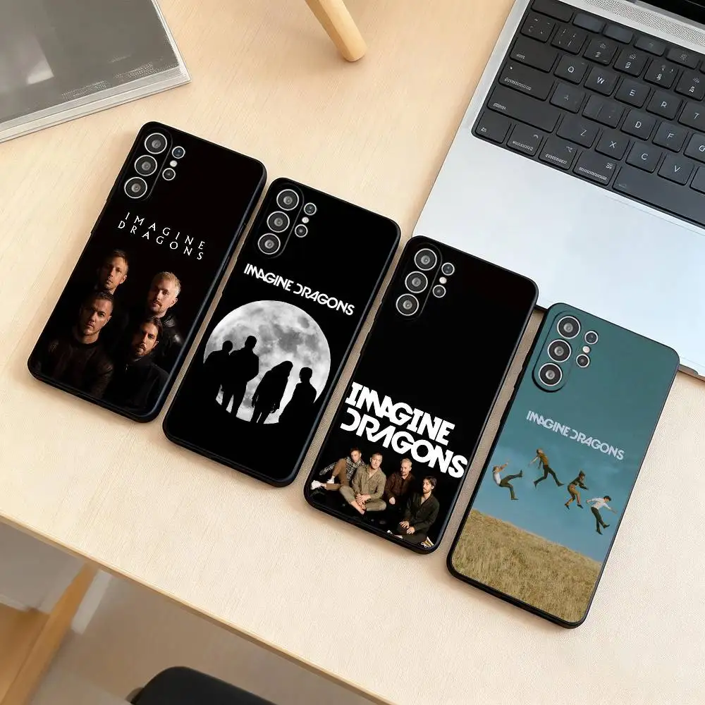 

I-Imagine D-Dragons Phone Case Black Silicone Soft For Samsung S25,S24,S21,S22,S23,S30,Ultra,S20,Plus,Fe,Lite