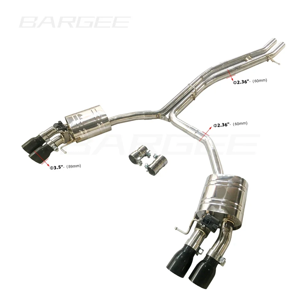 

Bargee Performance Muffler Pipes Single Catback For AUDI S8 4.0T 2014-2019 Muffler Valvetronic