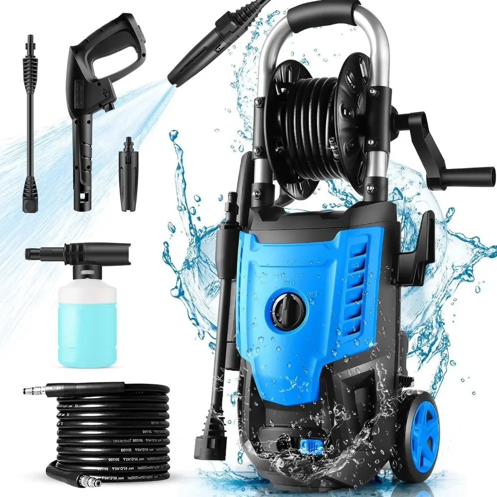 Pressure Washer 1800W Electric High Pressure Washer Professional Car Washer Cleaner Machine with with All-in-one Adjustable