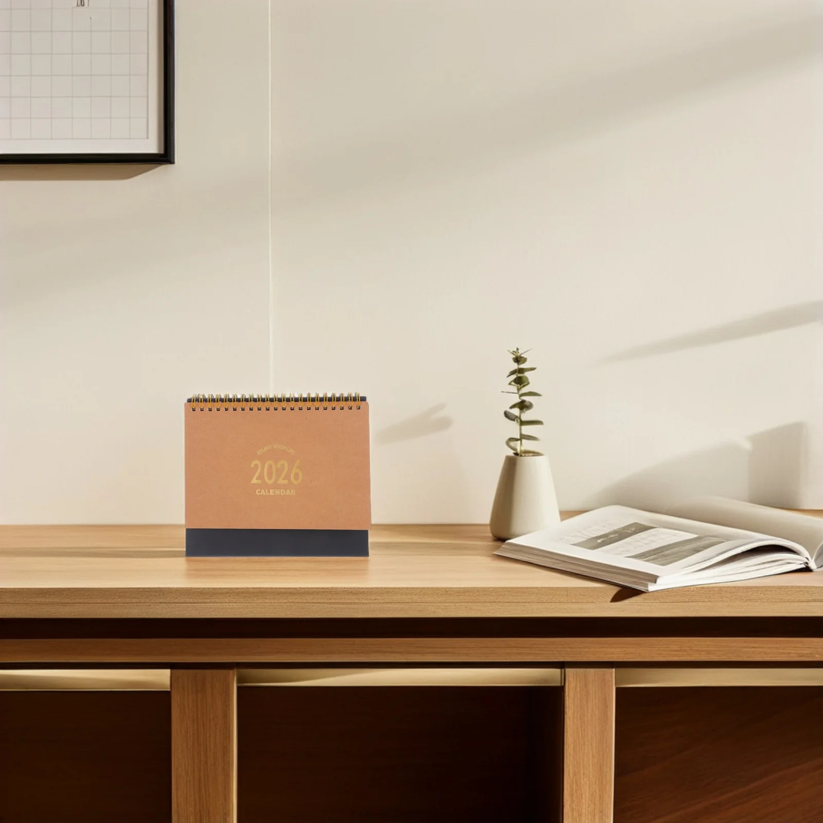 

Small Desk Calendar 2025-2026 Thick Paper Standing Flip Monthly Schedule Planner Office Home Organizing Desk Calendar Standing