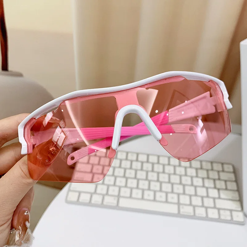 جديد Y2K نمط الدراجات النظارات الشمسية يندبروف نظارات للرجال النساء الرجعية عاكسة الأغطية عدسة الطريق ركوب النظارات الرياضية