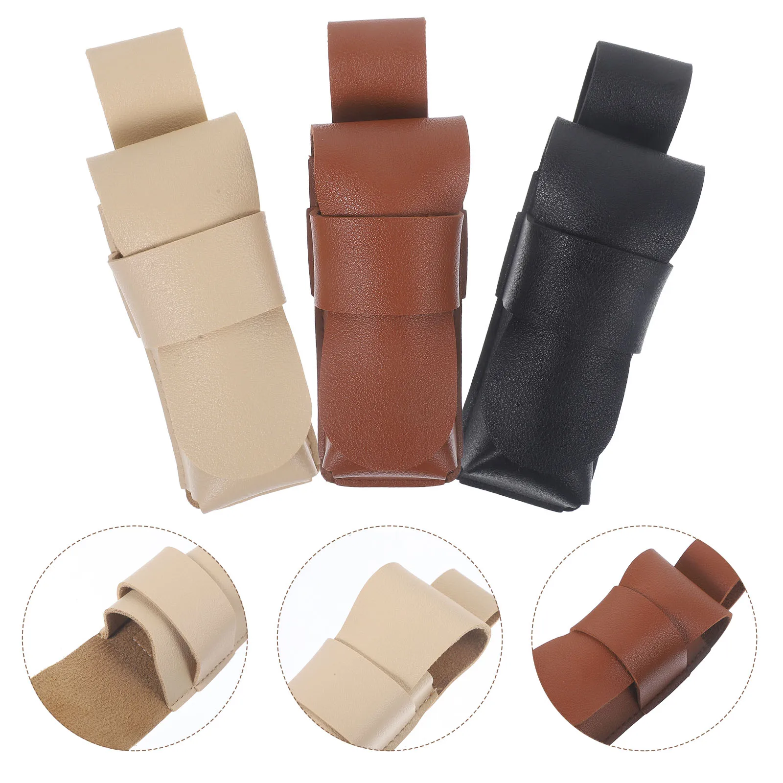 

3pcs Case Brown Black Beige Harmonica Cases And Bags Musical Instrument Harmonica Pouch Storage Portable Protection
