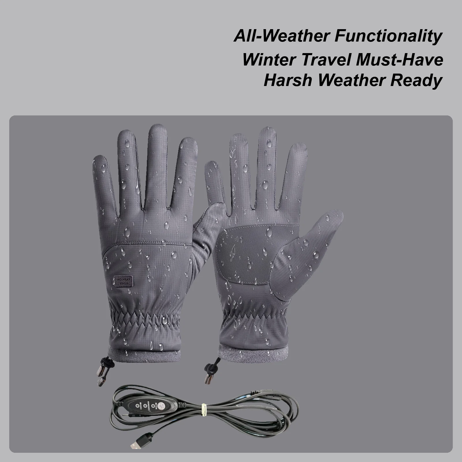 

Heated Gloves For Men Rechargeable Touchscreen Hand Warmers For Fishing Water-Resistant Thermal Mittens For Work Hiking Cycling