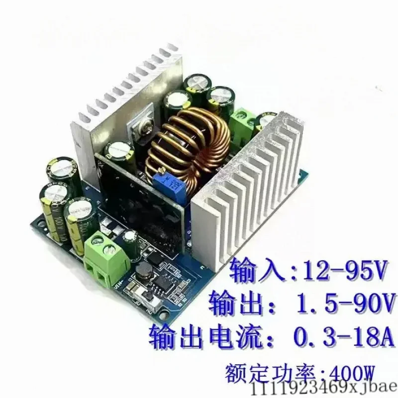 500W Constant Current Buck Converter Module DC 12-95V to 1.5-90V Adjustable Step Down Voltage Regulator Electrolytic Capacitor