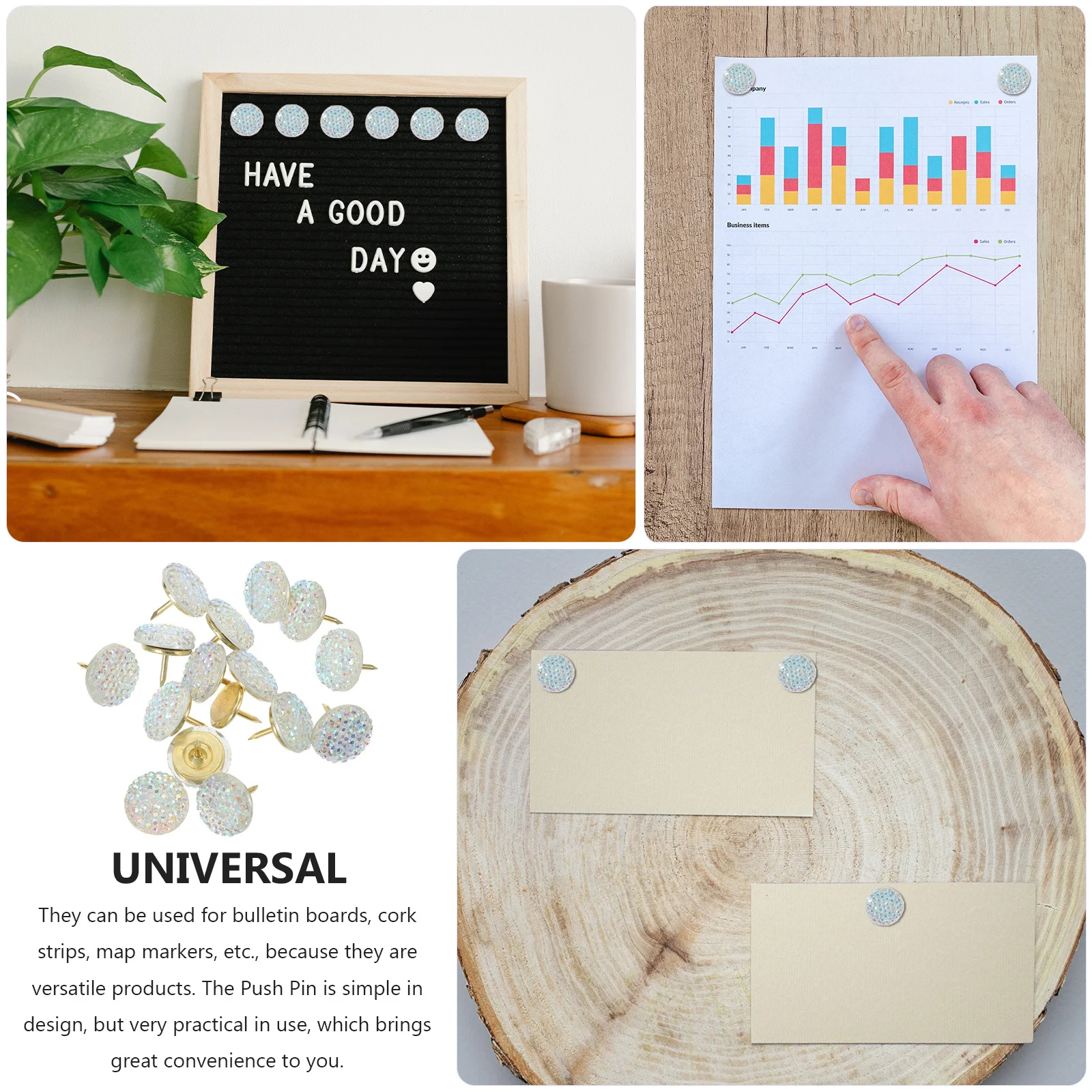 

15Pcs Soft Cork Board Thumb Tacks Multi-Functional Candy-Like Pushpins Small Office Map Accessories Reusable Compact