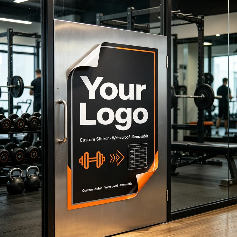 Any Size 100cm Custom Sticker Waterproof Vinyl Decal Removable UV‑Resistant Indoor Outdoor Business Decor Sign For Pilates Studi