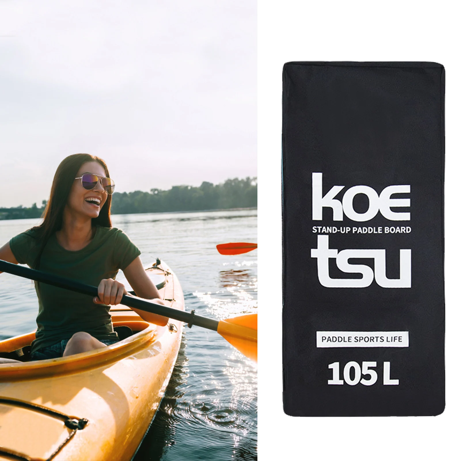 Mochila paddleboard iatable levanta-se placa de pá 105l grande capacidade durável leve com estável ampla postura 90x45x23cm