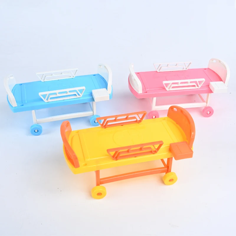 Juguete para jugar a las casitas para niños, cama de Hospital, simulación de médico, enfermera, accesorios de juego masculino y femenino, cama de muñeca, cama médica, juguete