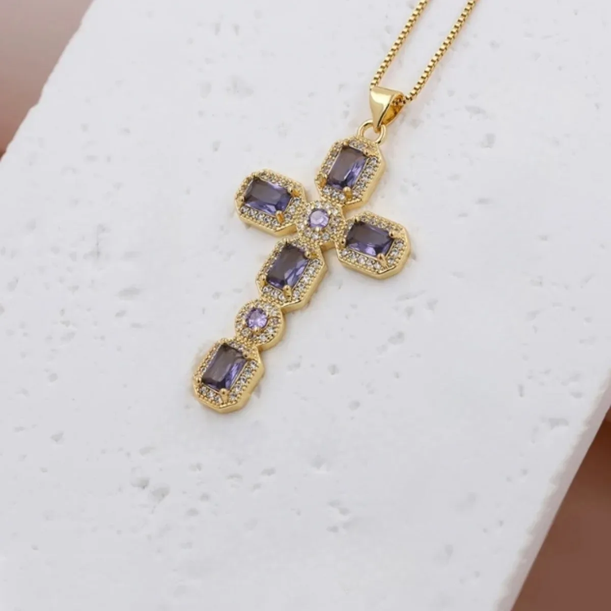 Virgin Mary Necklace Cross Series Pendant For Daily Casual Wear Accessories