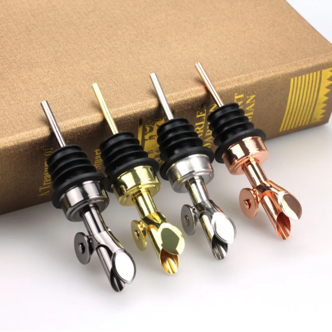 

304 Stainless Steel Olive Oil Stopper Cap Dispenser Spout Sauce Vinegar Auto Open Pourer Nozzle Wine Liquor Bottle Plug