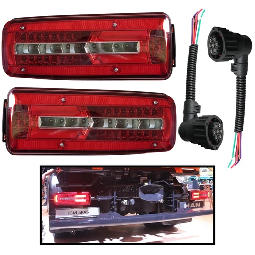 트럭용 LED 후방 헤드라이트, 좌우 미등, 커넥터 액세서리 부품 포함, TGX TGX TGM 미등, 24V, 1PC  Best5