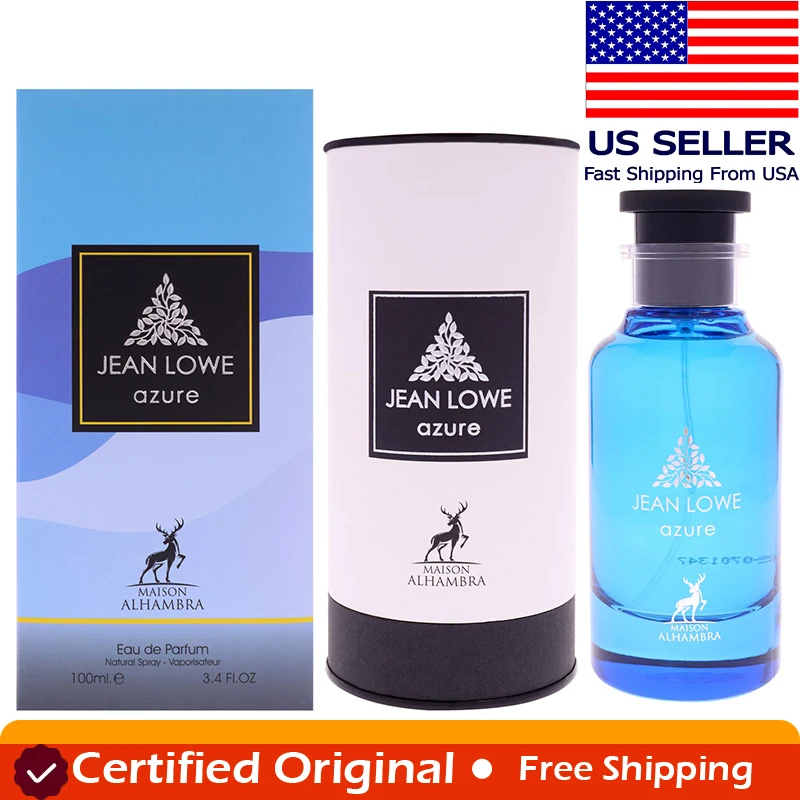 

Maison Alhambra Jean Lowe Azure for Unisex 3.4 Oz EDP Spray Long Lasting Fragrance Arabian Women's Perfume Cologne Portable