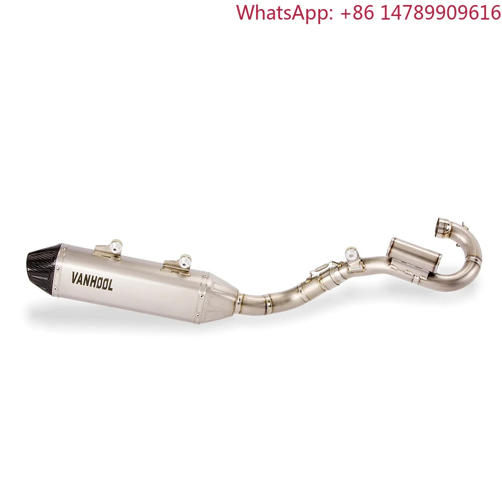 Stock High Performance Titanium Motorcycle Exhaust Pipe Muffler Parts for 450cc Off-Road Bike, Racing Escape System Accessories