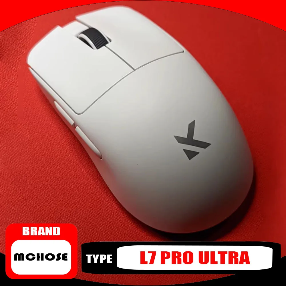 

MCHOSE L7 Pro Ultra PAW3395 3-режимная высокочувствительная мобильная эргономичная анимационная игровая мышь для ПК, ноутбука, киберспортивные игры, подарок