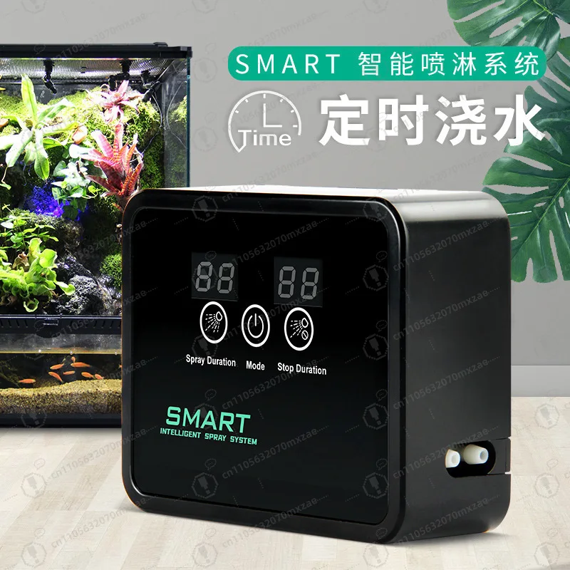Smart Timing Spray System Reptile Humidifier Rainforest Fogger with Remote Control for Terrarium Tank Landscaping