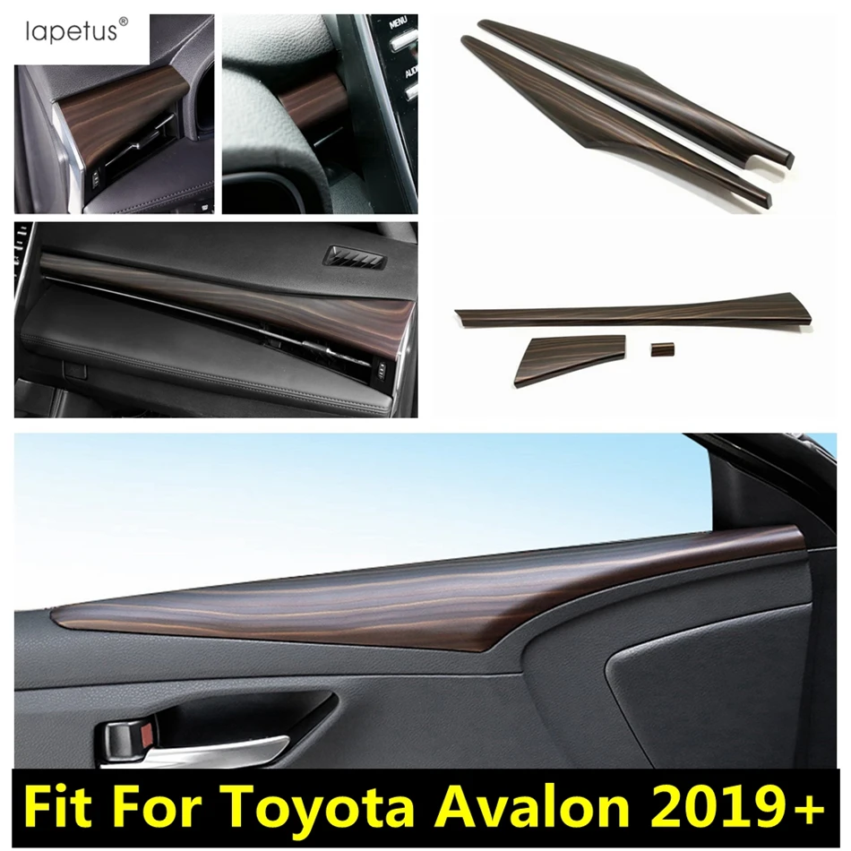 

Center Control Panel Front Door Armrest Strip Cover Trim For Toyota Avalon 2019 - 2023 Wood Grain Interior Accessories