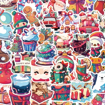 10/30/50 adet Kawaii karikatür noel sanat estetik çıkartmalar paketi çocuklar için oyuncak günlüğü dizüstü karalama defteri dekorasyon Graffiti Sticker