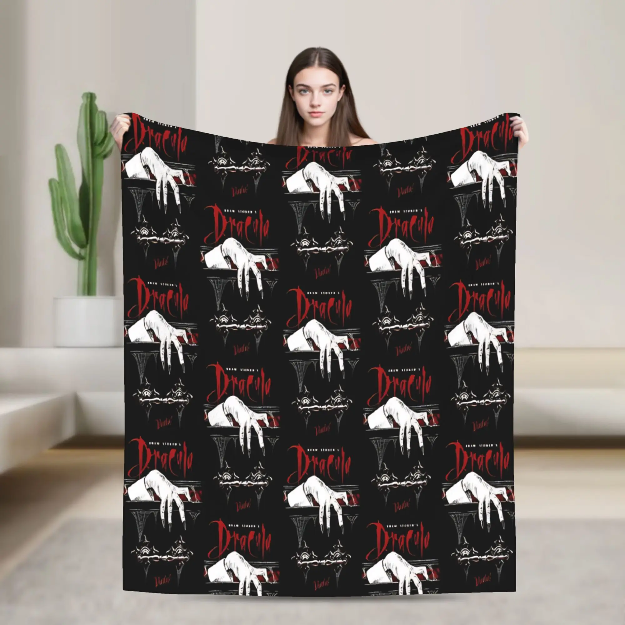 Dracula  Blanket Quality Warm  Throw Blanket Winter Picnic Couch Bed Street Trend Bedspread