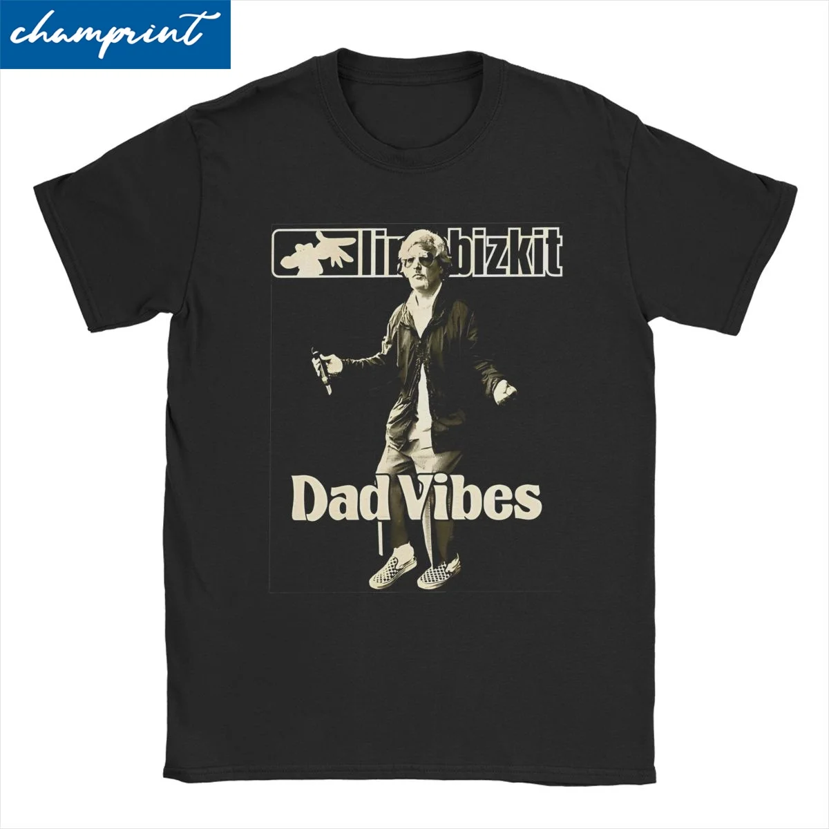 Men Women T-Shirts Limp Bizkit Dad Vibes Novelty Pure Cotton Tee Shirt Short Sleeve T Shirt Round Neck Clothing Party