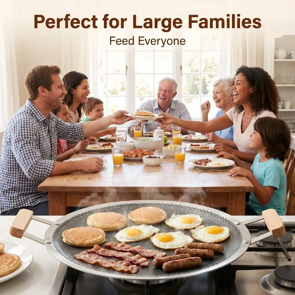 Korean Grill Pan, Nonstick Stainless Steel Cookware, Scratch Proof, Honeycomb Coating, Cool Grip Handles, Dishwasher Safe