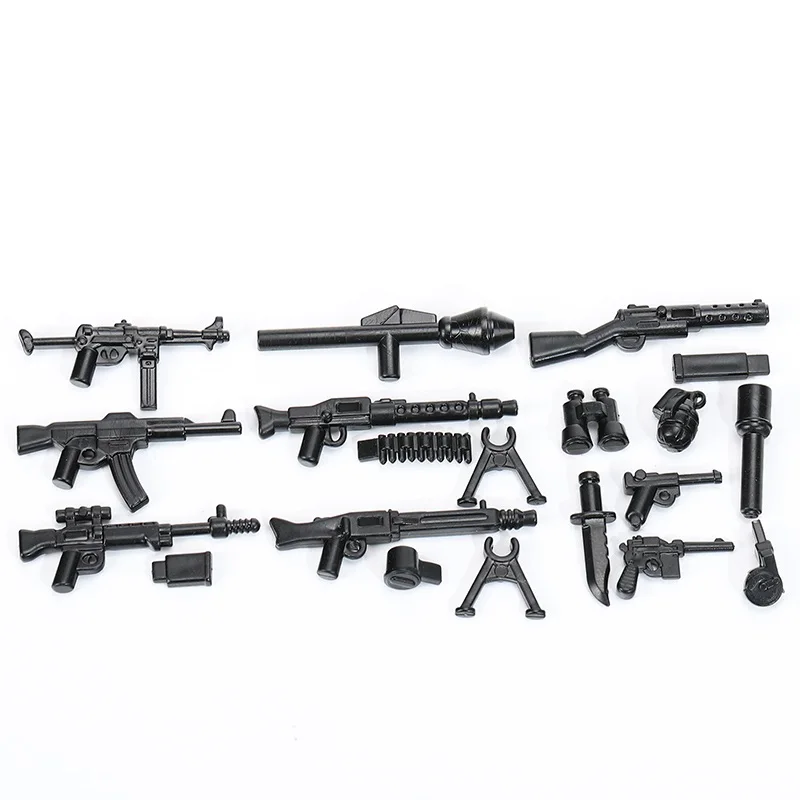 WW2 Military Weapons Mini Action Figures MOC Series Guns Assault Rifle Army DIY Building Blocks Soldier Bricks Toys For Boy Gift