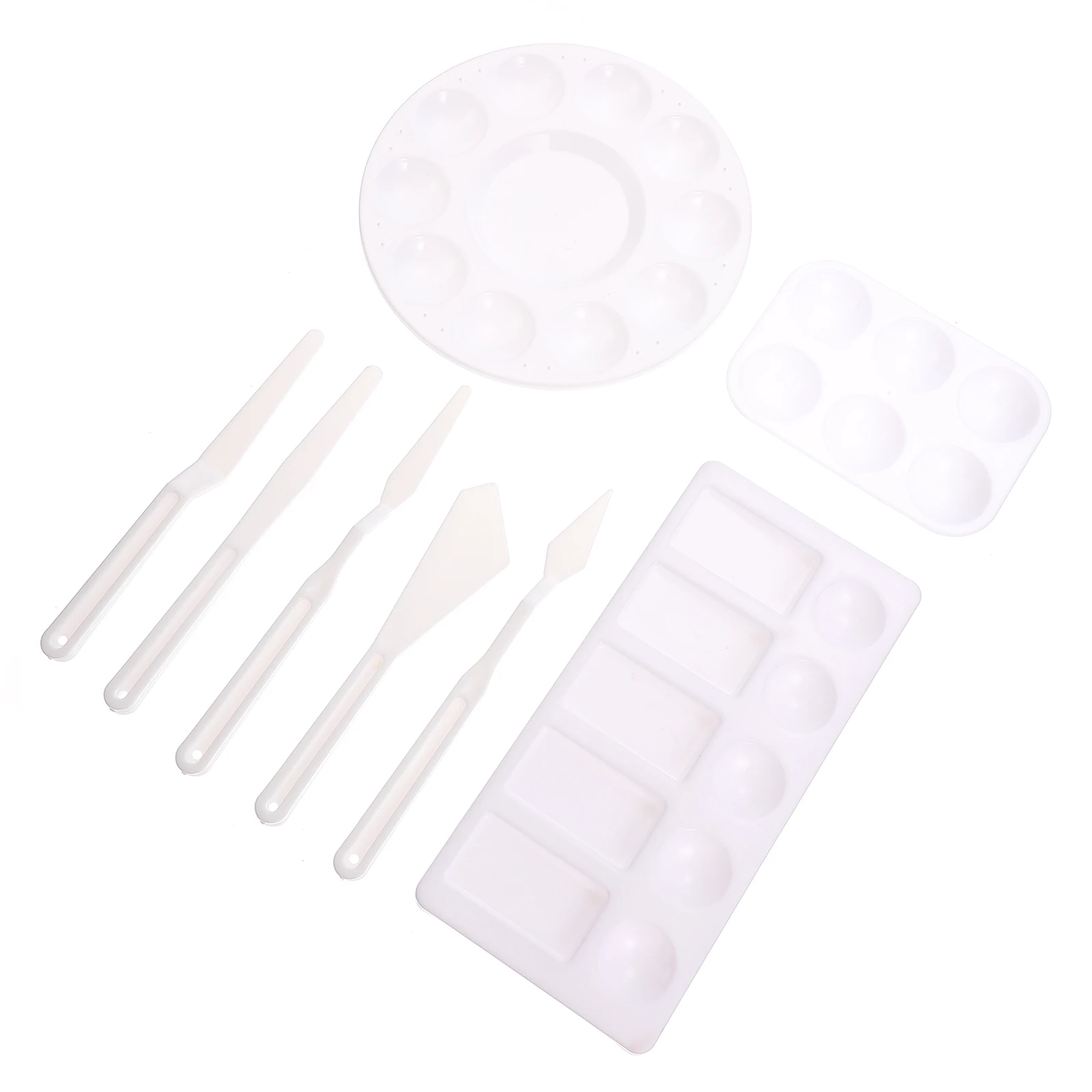 

Palette Scraper Set Reusable Plastic Tool Watercolor Paint Tray Pallet DIY Board Trays Pigment Supplies