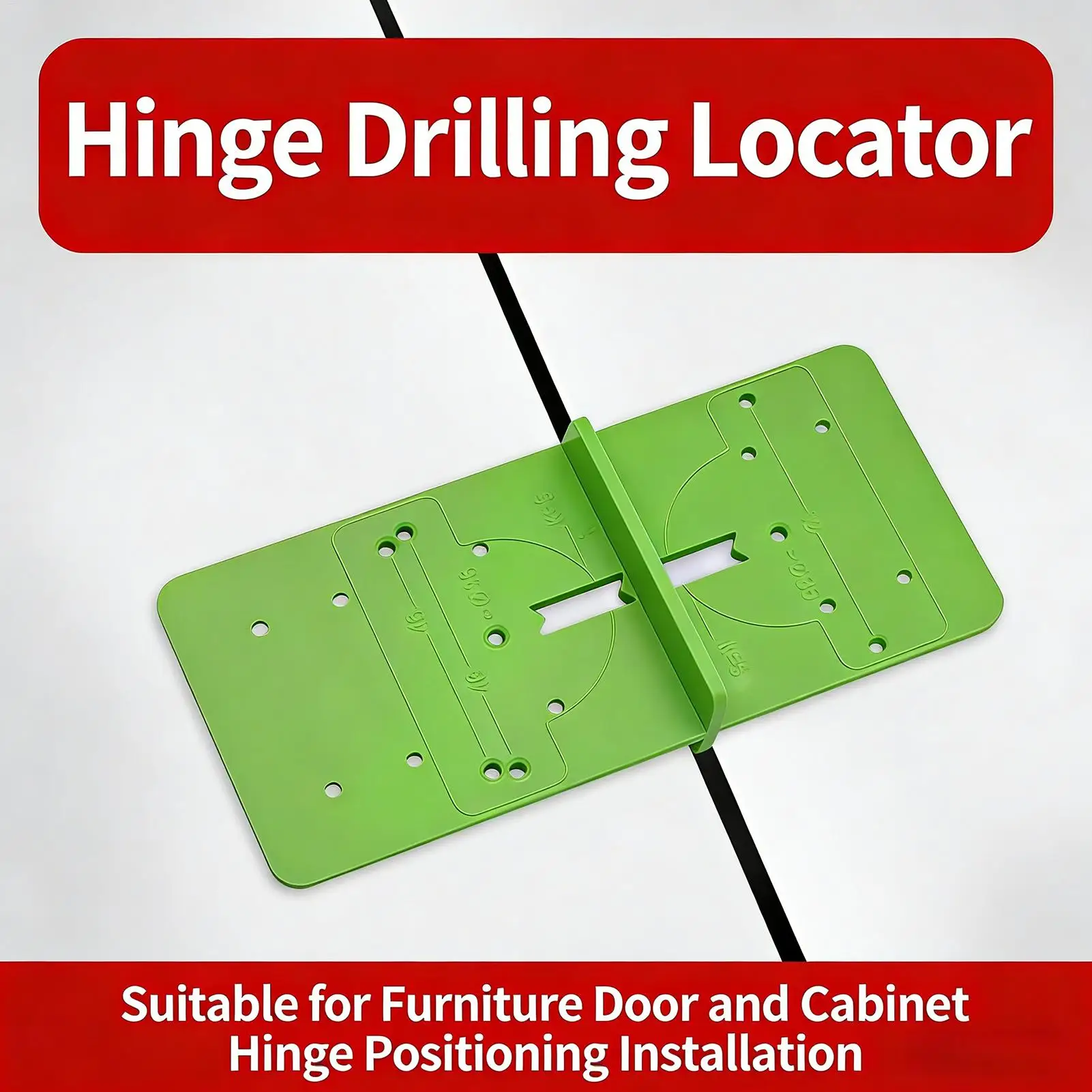 Door Hinge Template 35mm Precision Concealed Guide Hinge Boring Jig for Woodworking Installation Cabinet Drawer Shelf Frame Hole