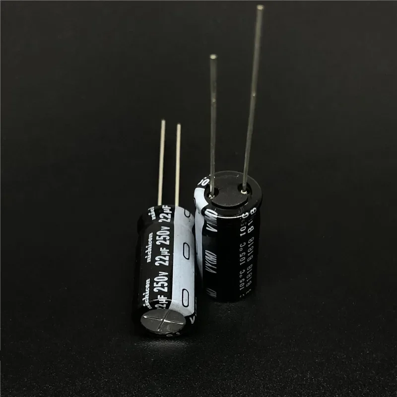 5pcs/50pcs 22uF 250V NICHICON VY Series 10x20mm Wide Temperature Range 250V22uF Aluminum Electrolytic Capacitor