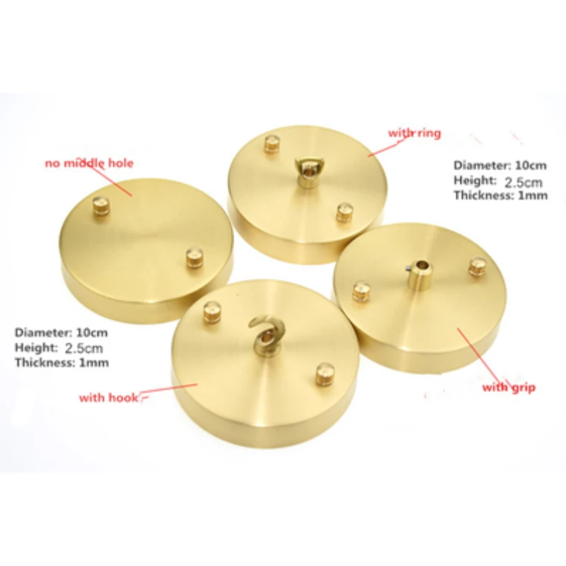 All-brass Ceiling Rose Tray 100% Copper Pendant Lamp Base Canopy Lighting Accessories Beside Wall Light Fixed Ceiling Plate