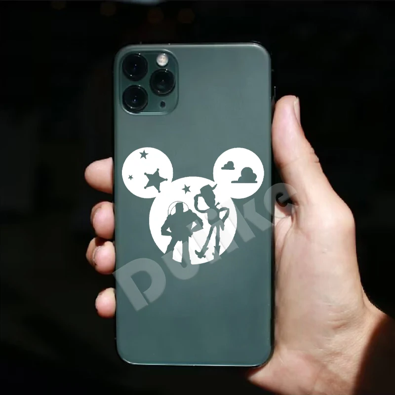 Friends Story Mickey Head Silhouette Vinyl Sticker For Car Window Bumper Door Decoration, Cartoon Decal Handphone Laptop Decor