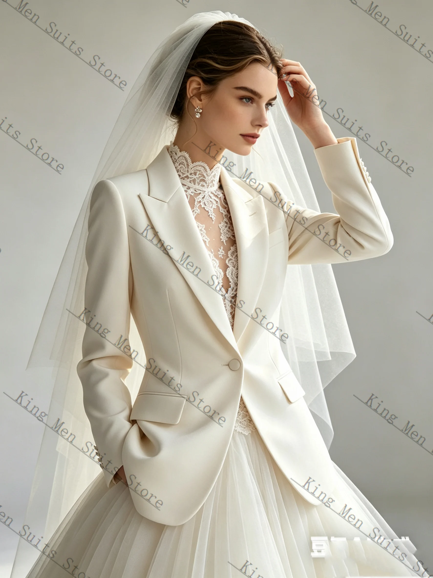 Witte lente damespakrok 2 stuk - Women Formal Wear Coat recensie en prijs