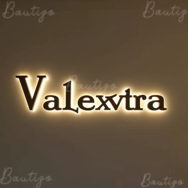 Custom 3D LED Light Up Metal Letters Sign For Storefront Business Outdoor Waterproof Illuminated Backlit Signage Display