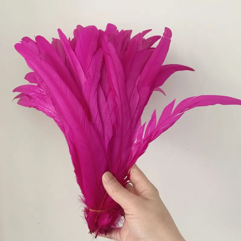 Hahnenschwanzfeder, 100 Stück, Rot, Schwarz, alle Größen, DIY-Feder, Kleidung, Schmuck, Accessoires, Hochzeitszubehör, Leistung erforderlich – Detail 1