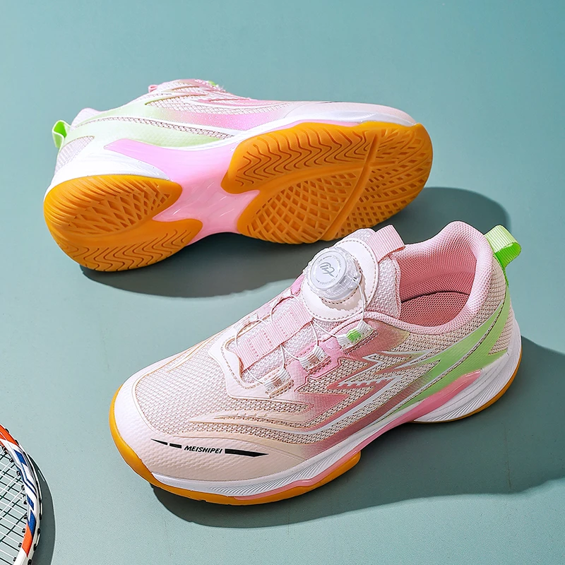 New Children's Badminton Shoes, Girls' Lightweight Tennis Shoes, Middle and Large Children's Anti Slip Training Shoes