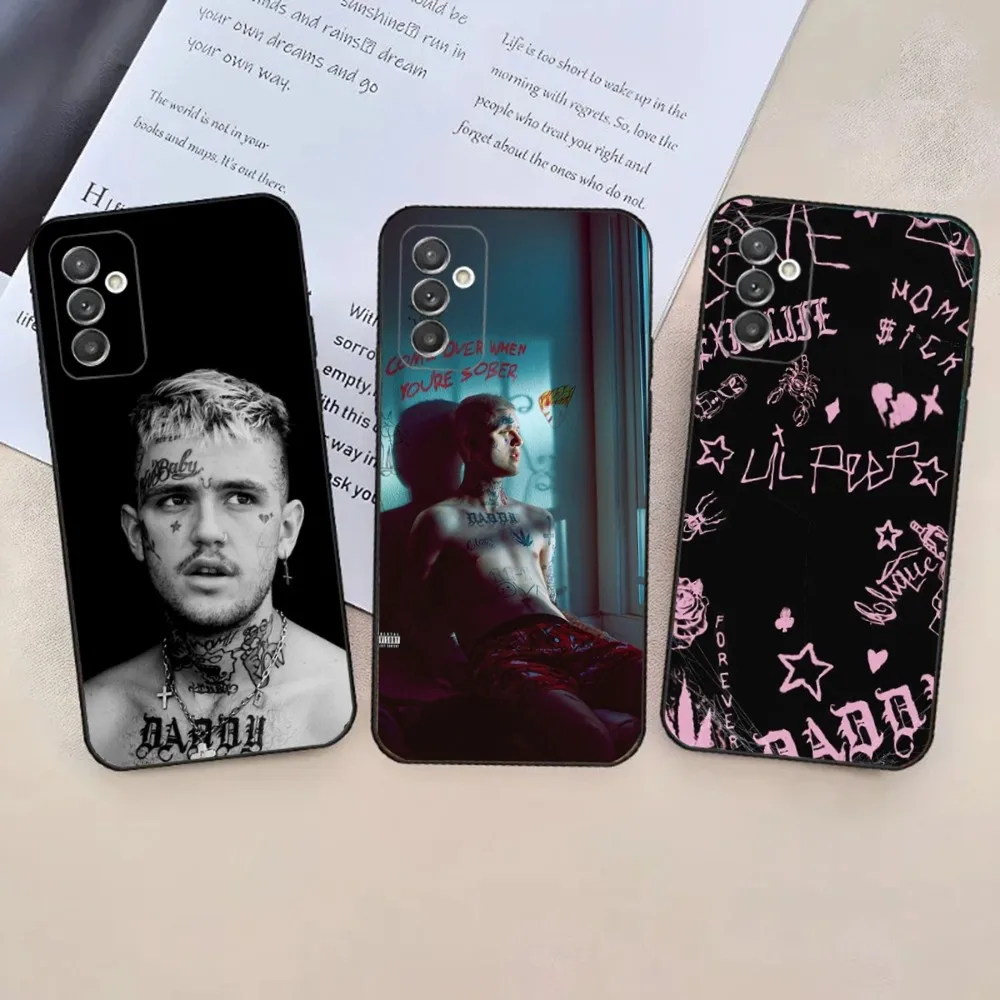 

L-Lil Peep Cry Baby Love Phone Case For Samsung Galaxy A20,A21s,A22,A31,A32,A52,A53,A72,73,A80,A91 Soft Black Phone Cover