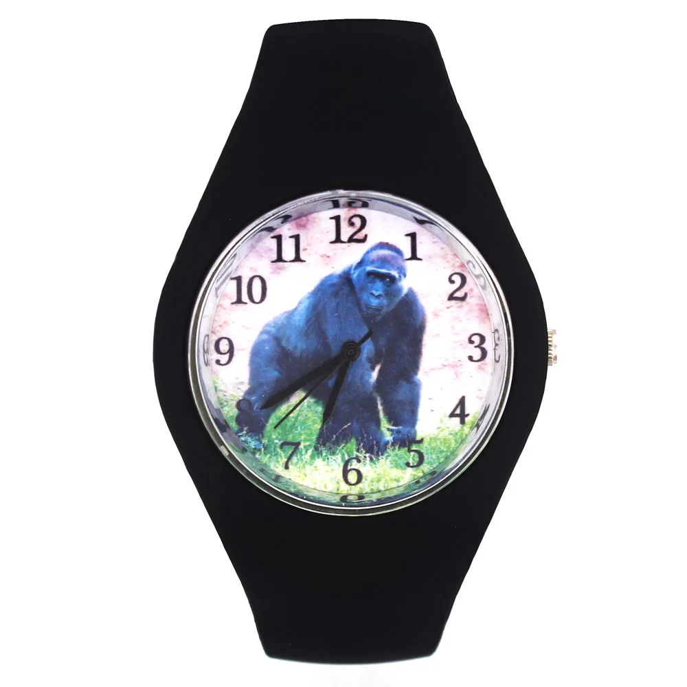 

Орангутанг Кинг-Конг Шимпанзе Африка Зоопарк Шимпанзе Женщины Мужчины Спортивный Силиконовый Ремешок Аналоговые Кварцевые Наручные Часы