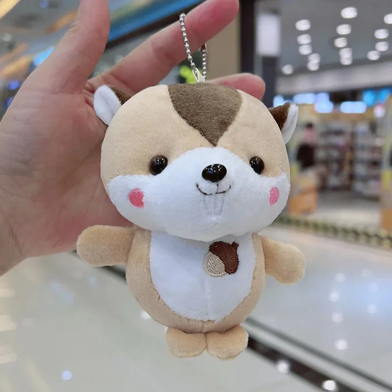 Backpack Doll Plush Squirrel Pendant Stuffed Animals Plush Girl Heart Super Kawaii Keychain Exquisite Soft Gift for Friend