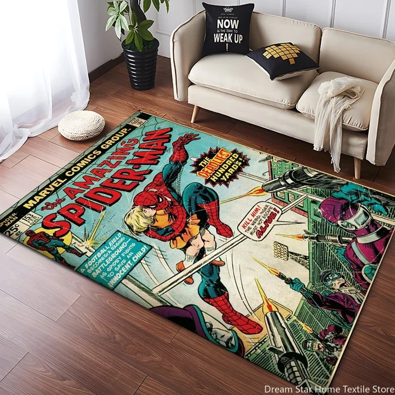 Disney Avengers Marvel Carpet for Living Room Decoration Children\'s Crawling Mat Doormat Large Area Rug Games Washroom Floor Mat