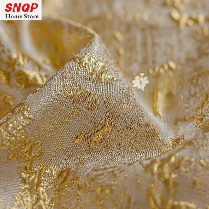 Custom Size American Style Luxury Jacquard Blackout Nature Vertically Curtains for Living Dining Room Bedroom Fashionr Elegant